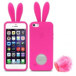 iPhone 5 5S 3D Bunny Case with Stand Up Tail (Pink)